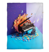 Artistic paper cut pattern duvet cover for peaceful sleep.